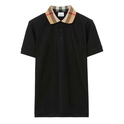 polo uomo burberry brit|Wool Polo Shirt in Black .